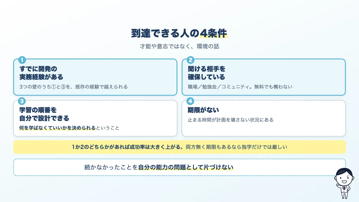 独学でAIエンジニアに到達できる人の4つの共通点