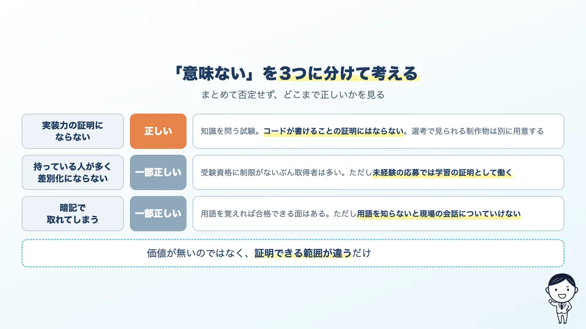 G検定が意味ないと言われる3つの理由と、それぞれどこまで正しいか