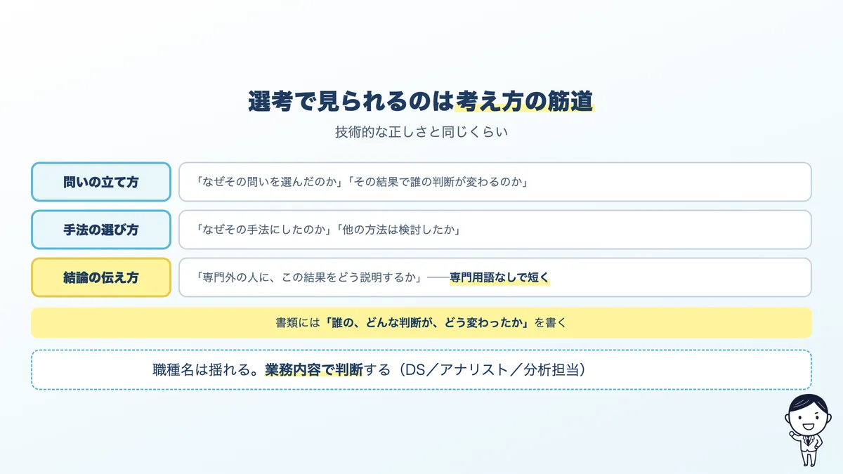 データサイエンティストの選考で見られる3つのこと