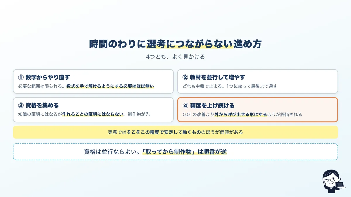 未経験が避けたほうがいい4つの進め方