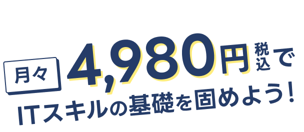 月々4,980円税込で